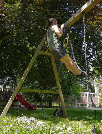 Pullups done by me within a calisthenics pull workout.