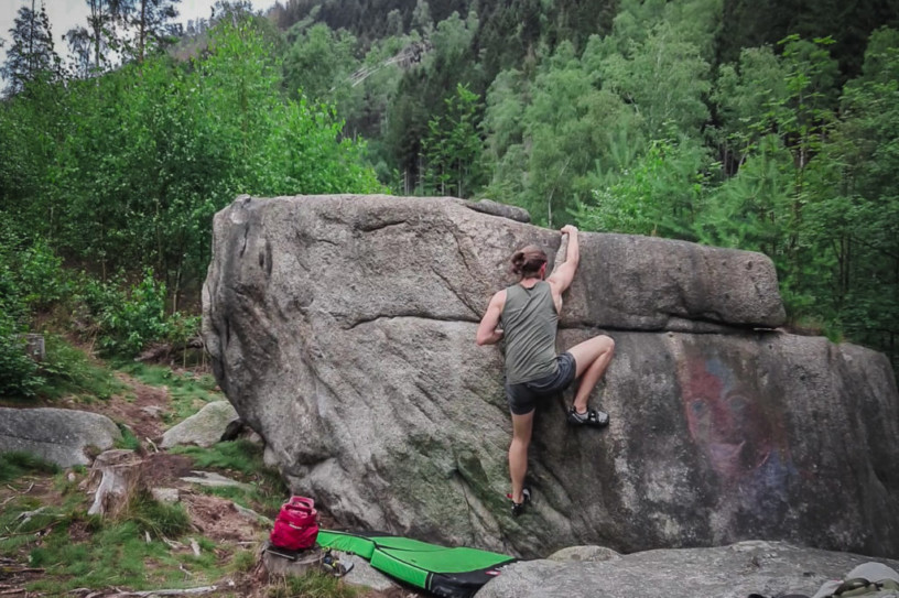 Me Rock climbing in the Harz 2