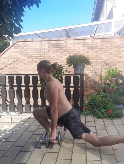 This image shows me doing a calisthenics leg workout.